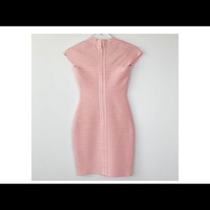 Herve Lege Cap Sleeve bandage dress light pink